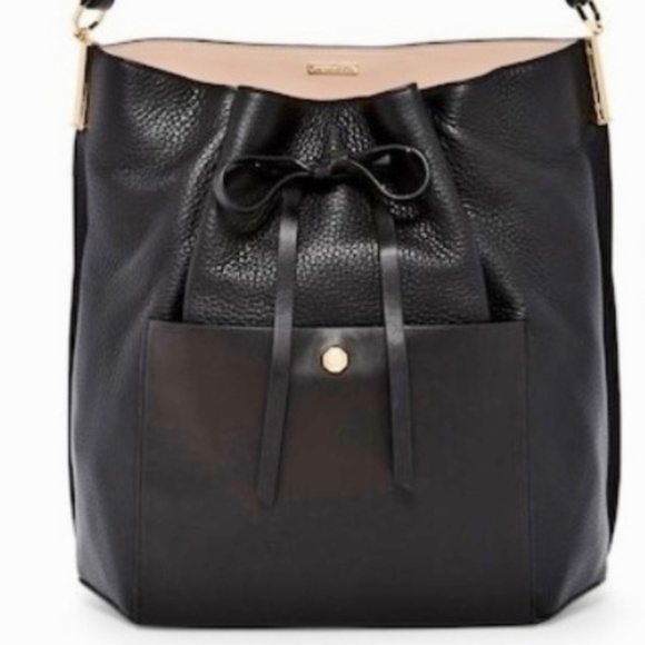 Louise et Cie Handbags - NWT Louise et Cie Leather Lucie Bow Bucket Bag